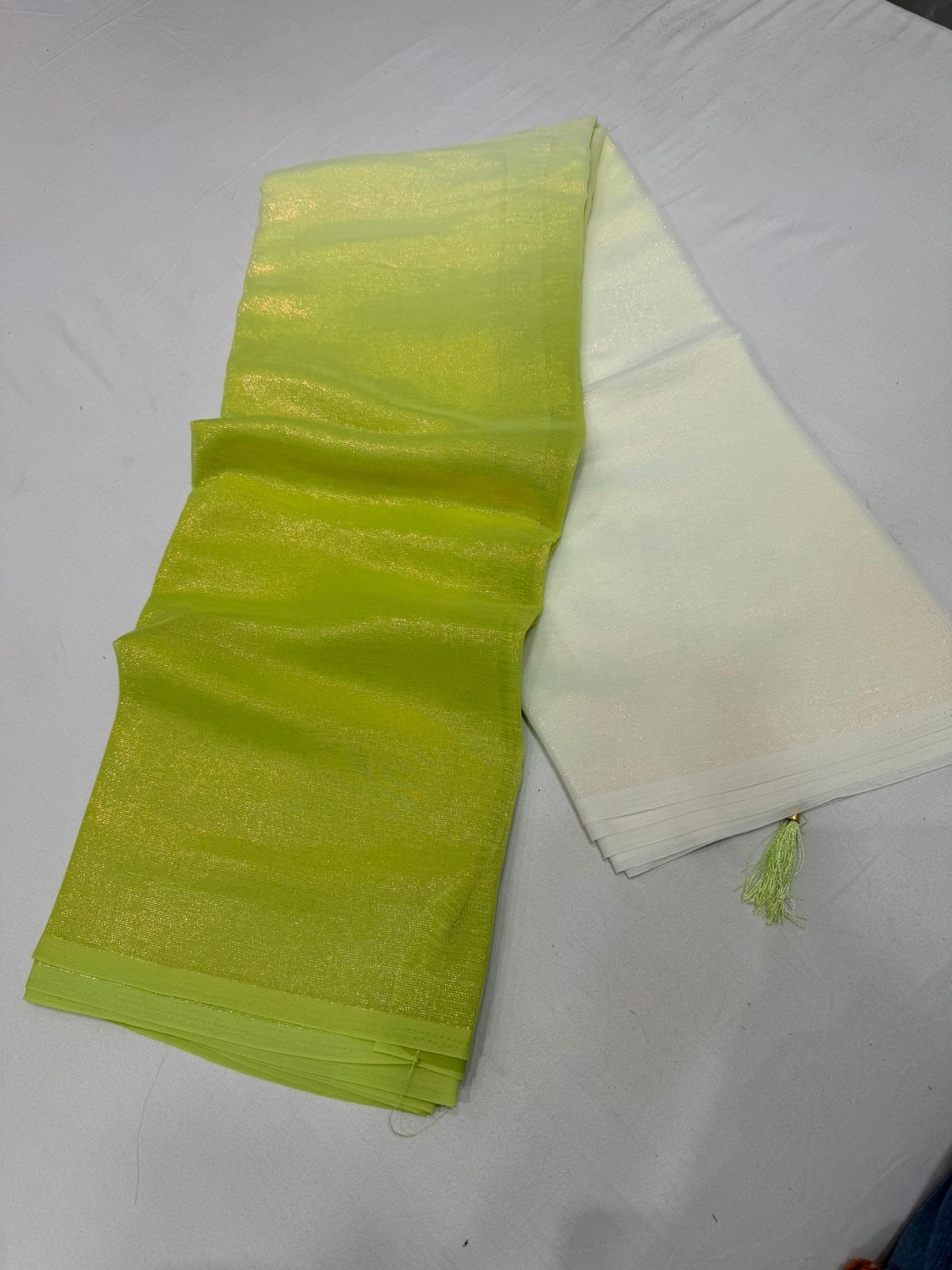 Pure chiffon Rocky Rani sarees 2d shaded body with Blouses