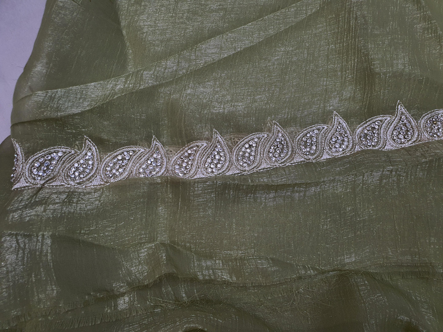 ALLOVER REASHAM JALL AND BORDER ON GEORGETTE* Saree