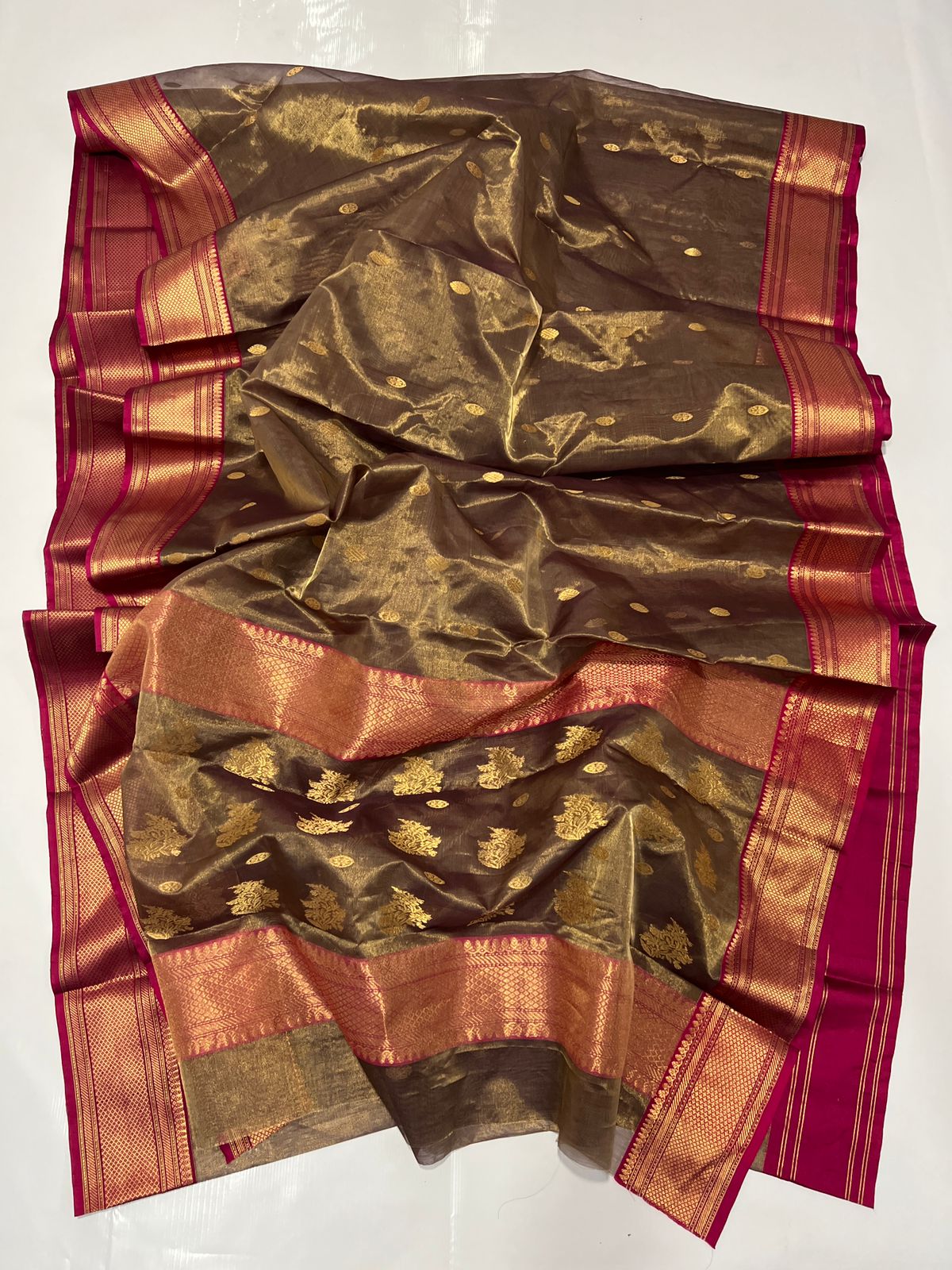 Katan silk tisu saree