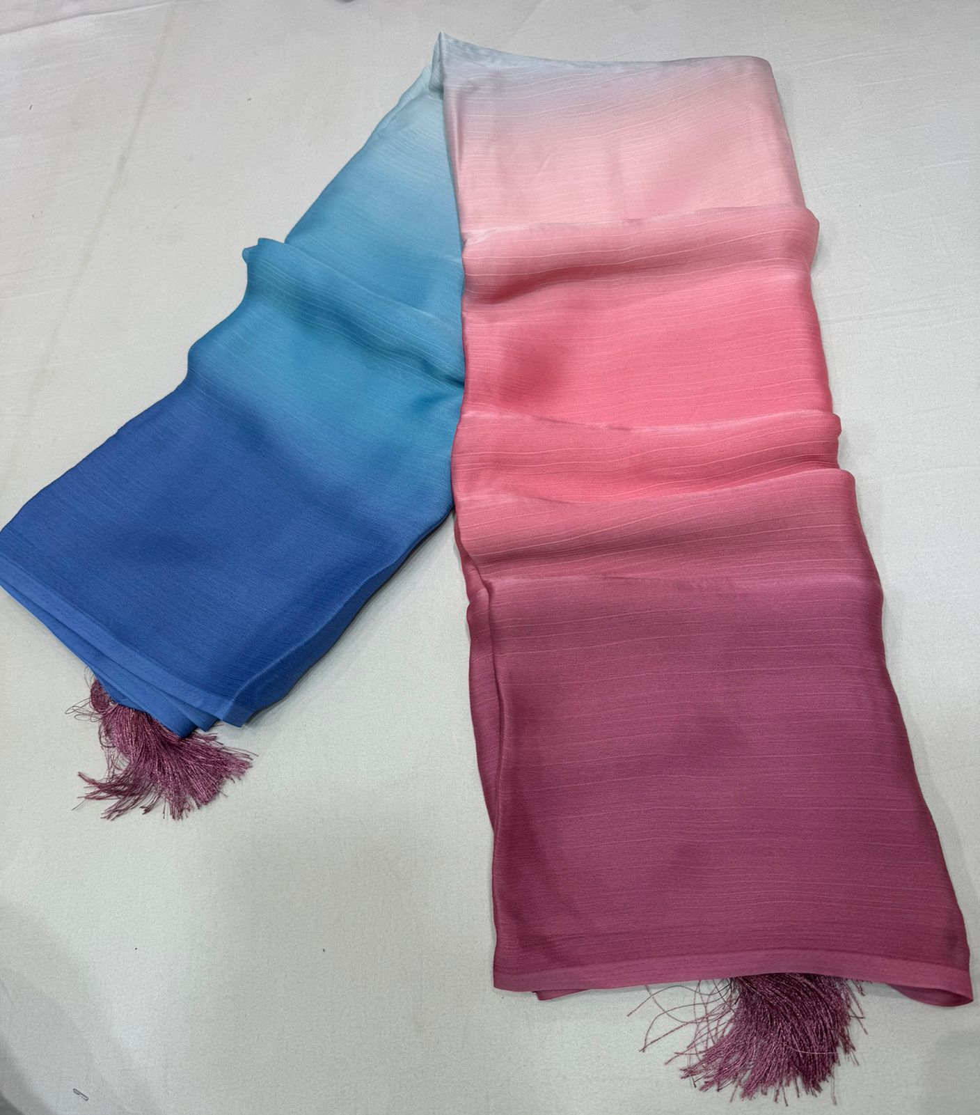 Pure chiffon sarees and 3d shaded body