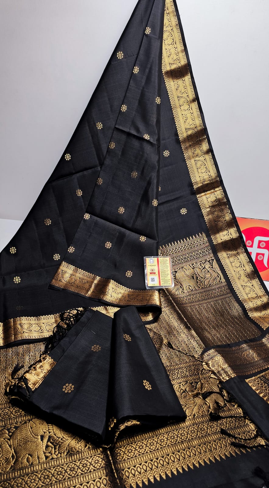 Pure handloom double warp kanchi silks saree