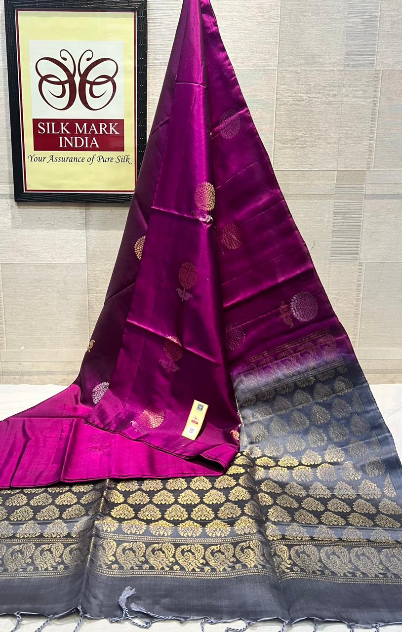 Pure silk Handloom*
Meena butta Silver jarie Butta Meena work butta Fancy butta Double warp silk Aravta butta All over butta Rich pallu