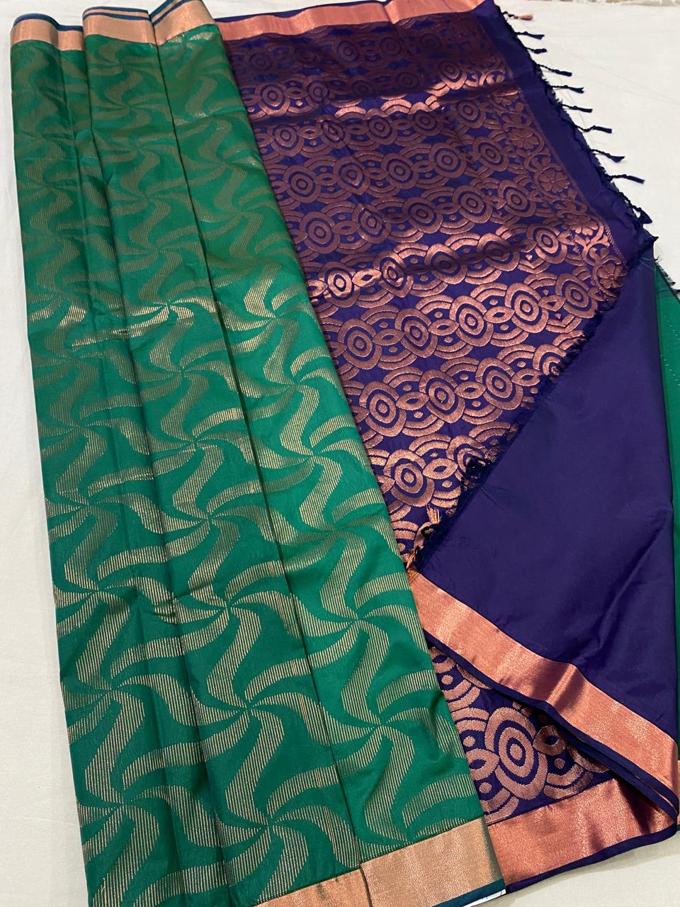 Kanchipuram semi silk saree
Beautiful fancy Design