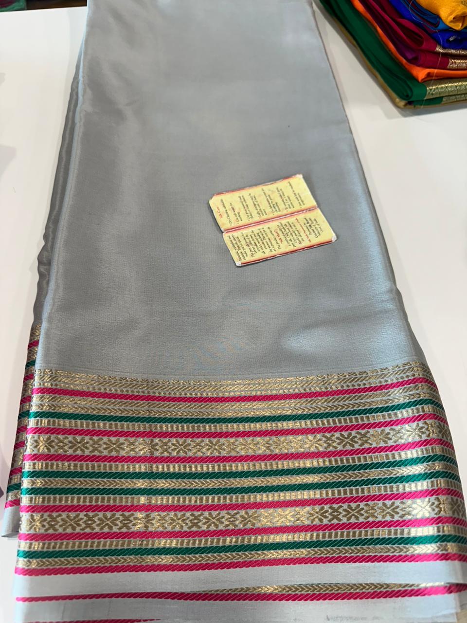 Pure  Mysore silk sarees 
110  grm thickness
Silk mark certified