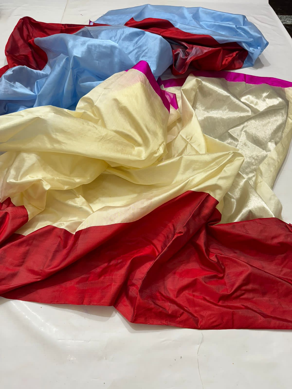 Pattu silk masroo border without blouse