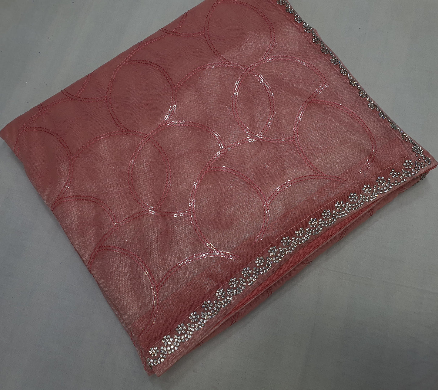 Allover self sequence work on jimmy choo*Saree