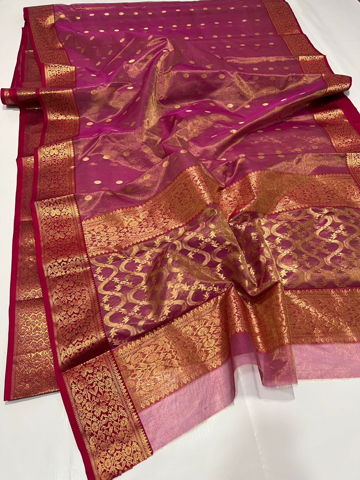 Katan silk tisu saree