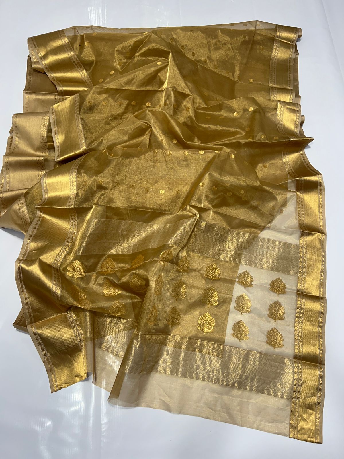 Katan silk tisu saree