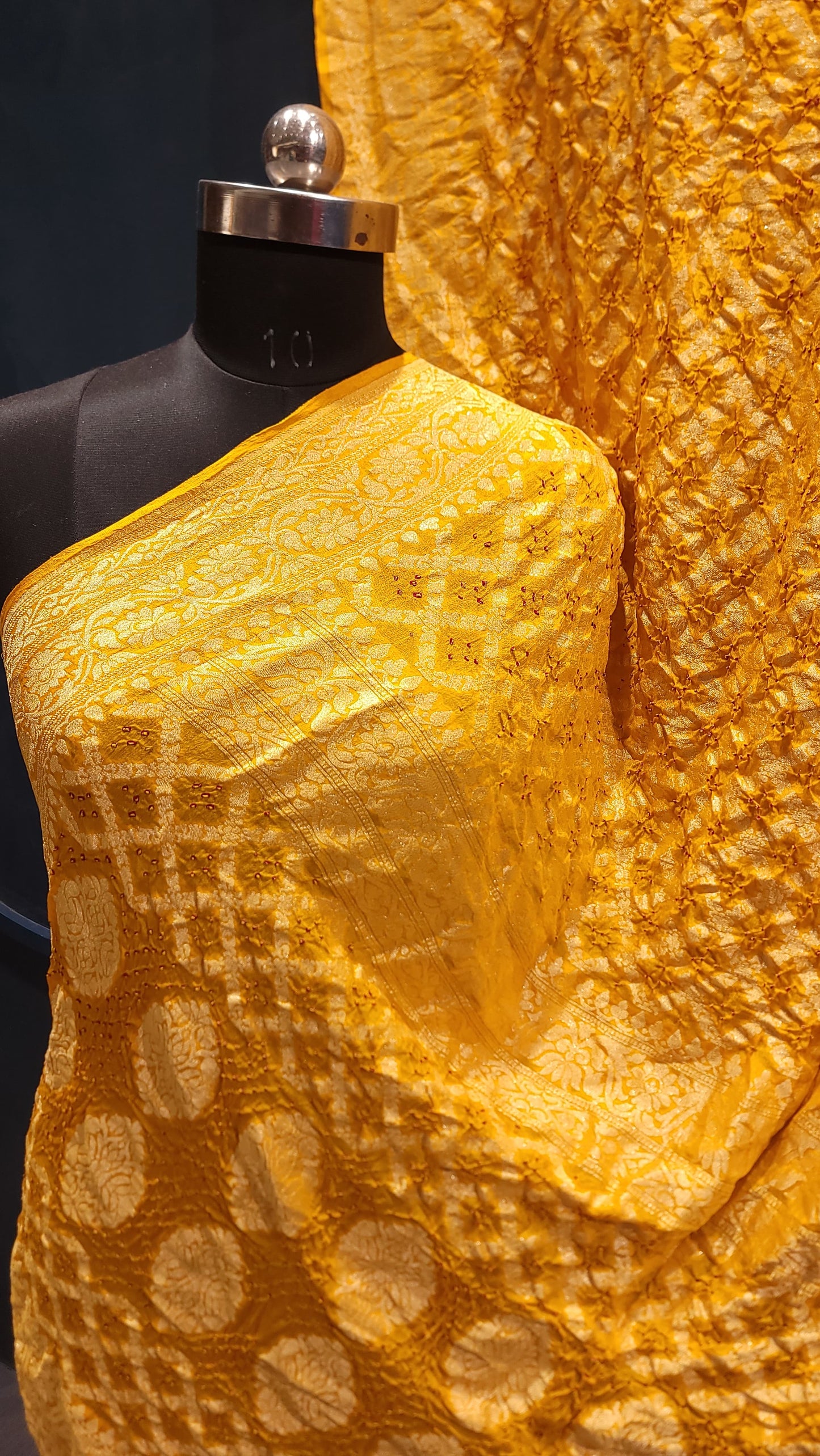 Pure banarasi georgette real neem zari upada saree