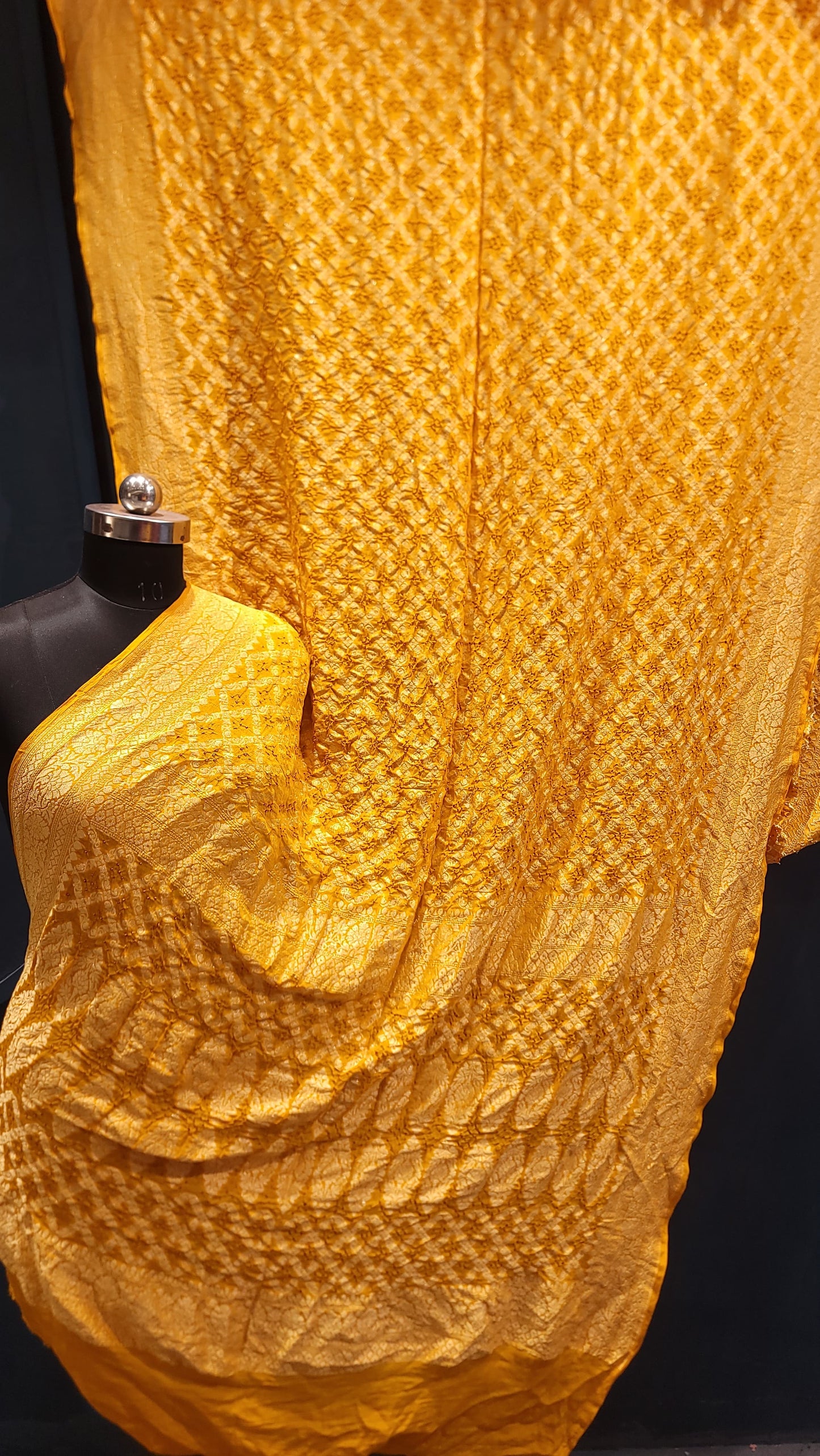 Pure banarasi georgette real neem zari upada saree