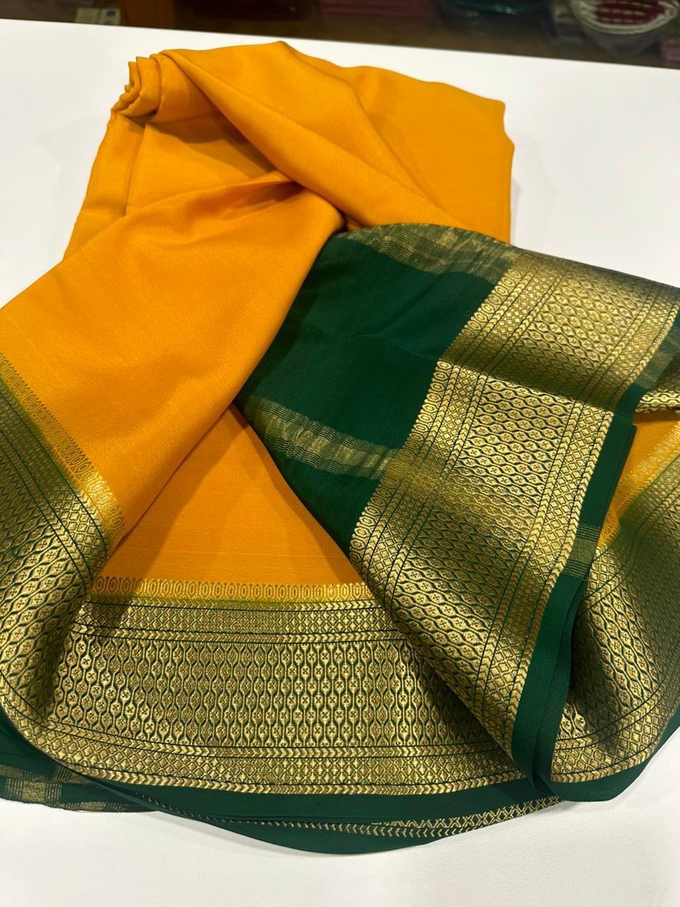 Pure  Mysore silk sarees 
110  grm thickness
Silk mark certified