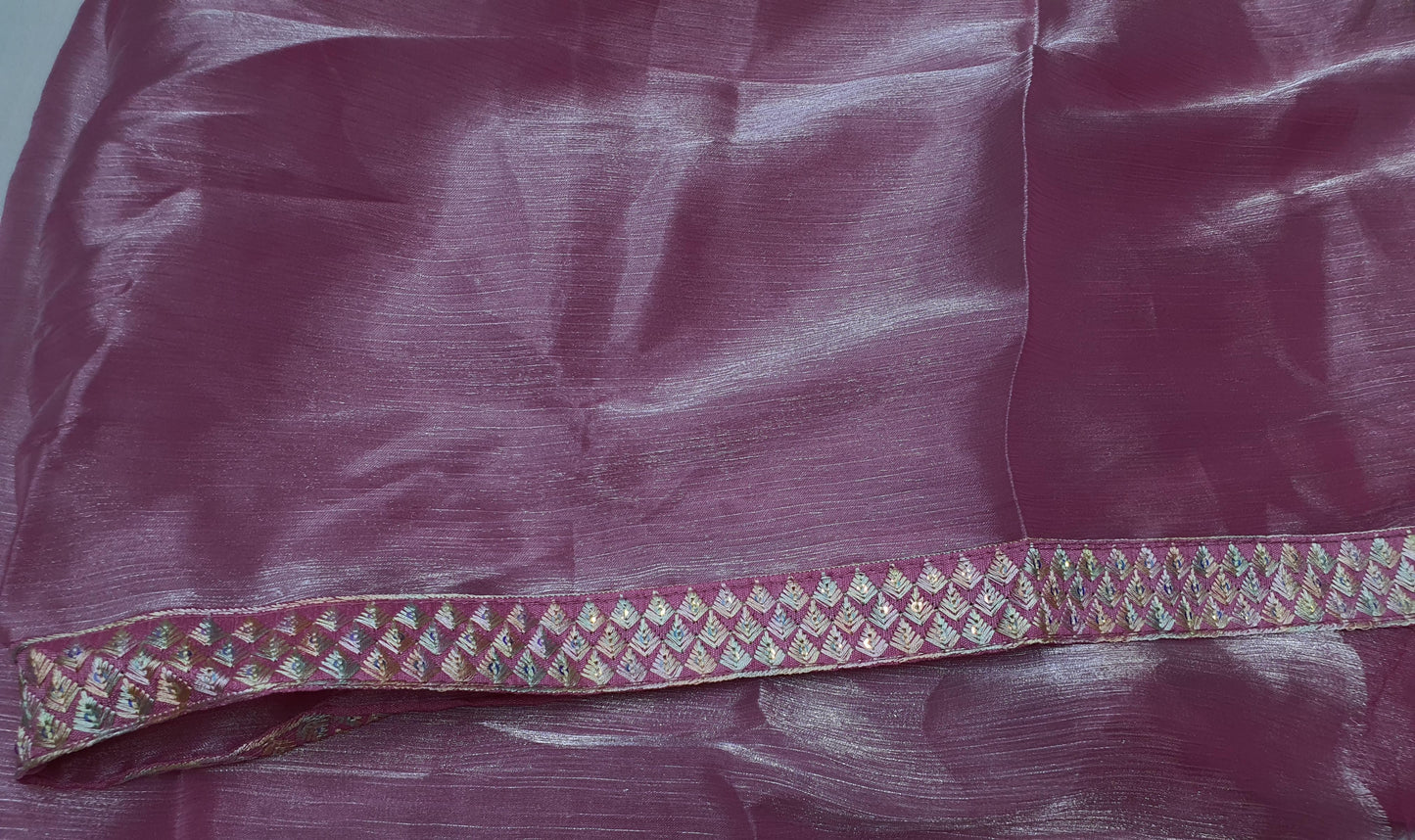Allover reasham butta and border with sequence multi on Jimmy choo*Saree