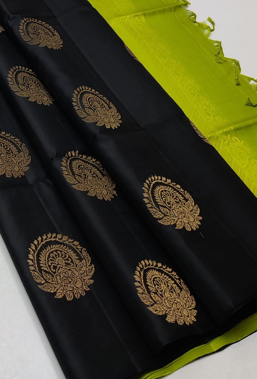 Pure handloom Double warp soft silk saree
Without border