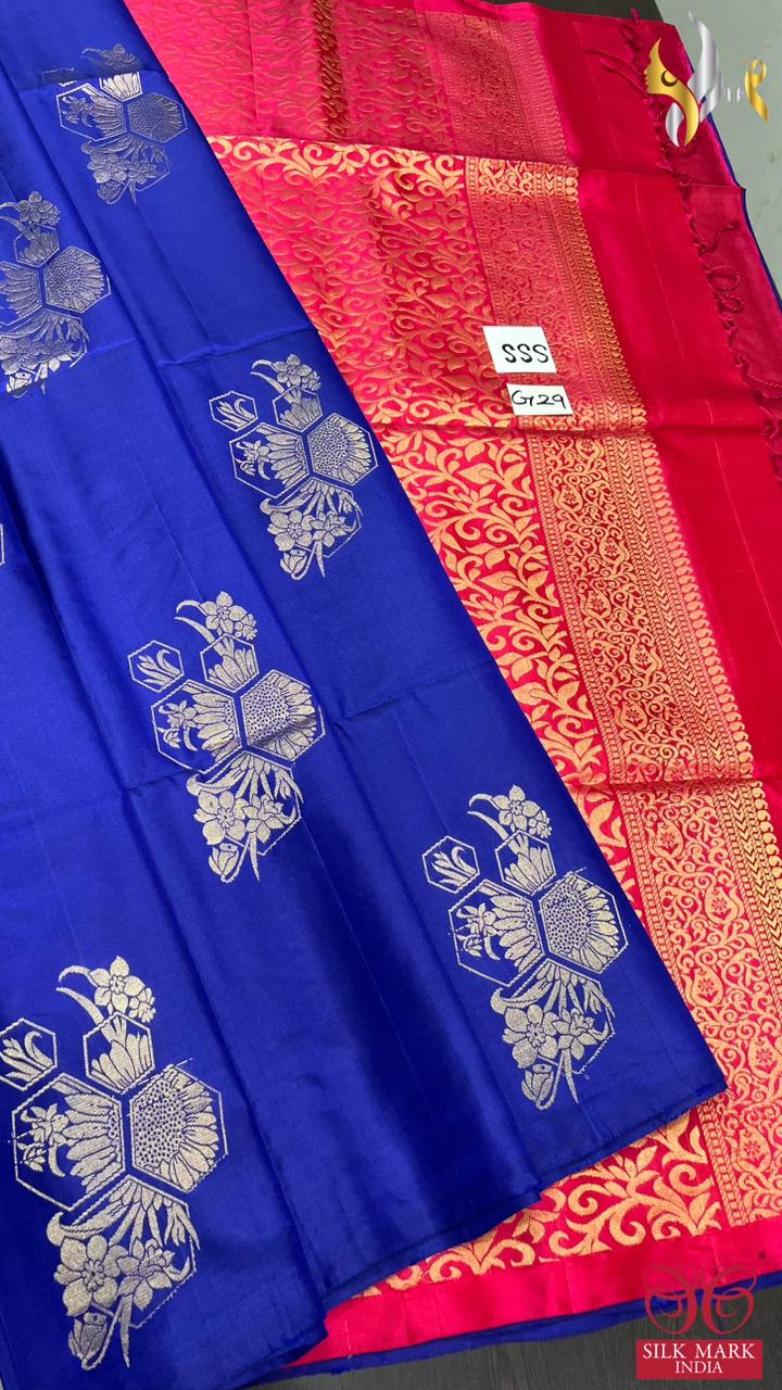Original kanchipuram handloom double vaarppu  exclusive 240 hooks weaving MODERN TRENDY design  soft silk Sarees*