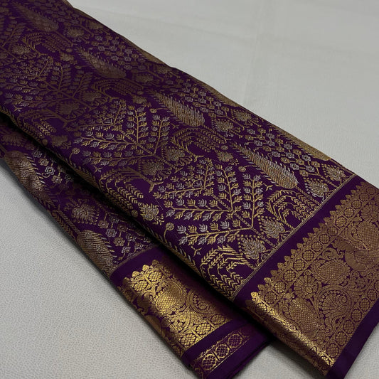 Kanchipuram pure silk handloom double warp self grand pallu and blouse *Bridal 2g* 
*SILK MARK TAG WITH HOLOGRAM*