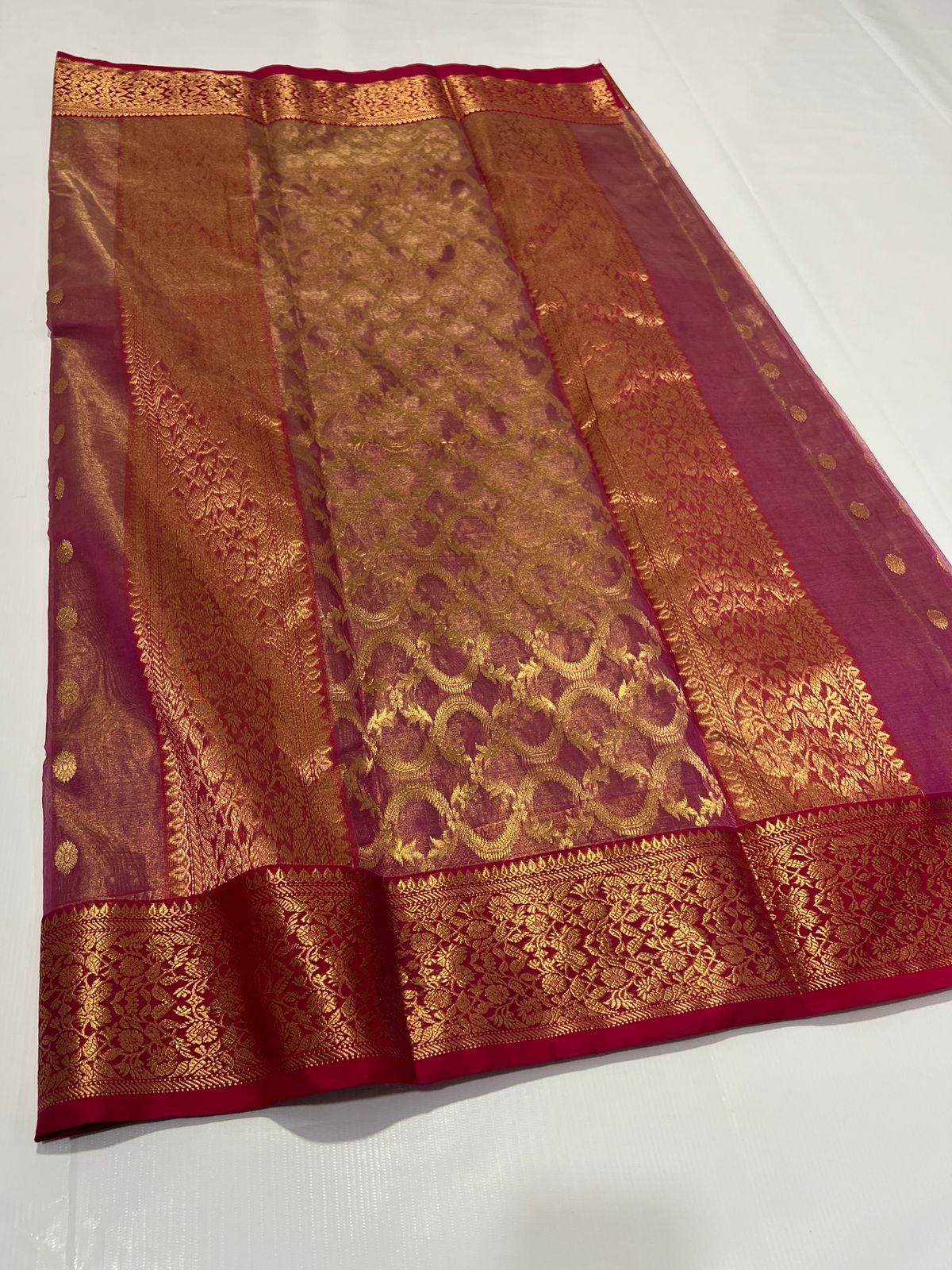 Katan silk tisu saree
