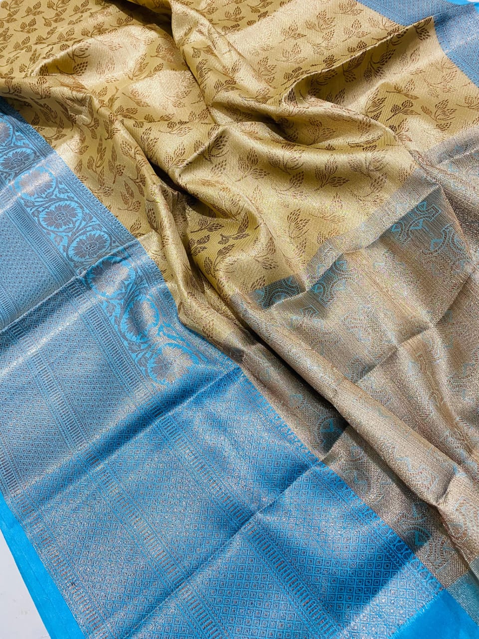 NEW LAUNCH BANARASI ZARI TISSUE SOFT SILK SAREE SATAN BORDER
DESINGER BLOUSE PIECE