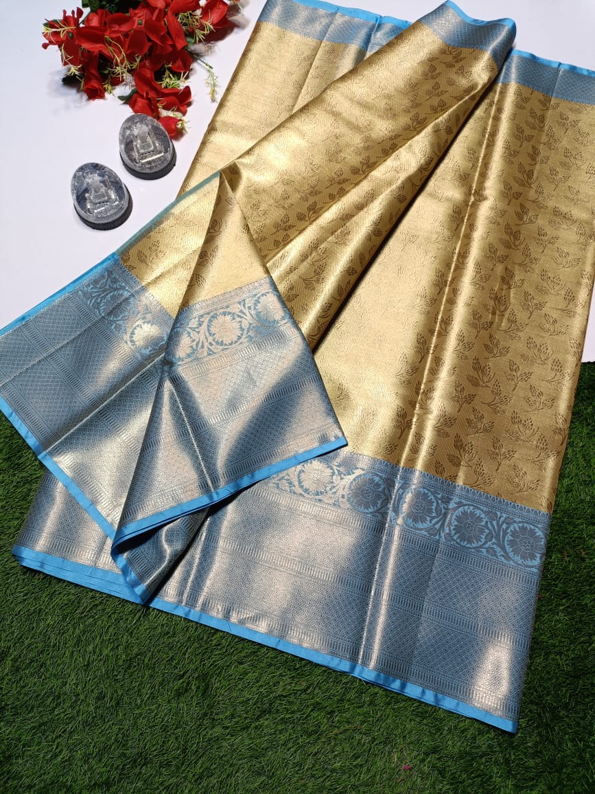 NEW LAUNCH BANARASI ZARI TISSUE SOFT SILK SAREE SATAN BORDER
DESINGER BLOUSE PIECE