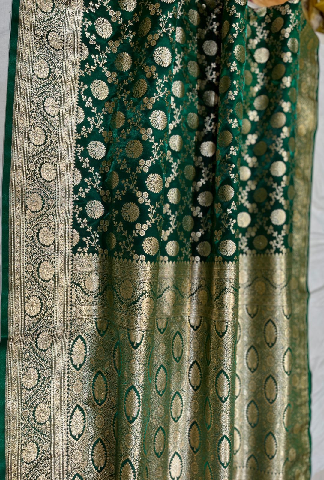 BANARASI HANDLOOM KATAN SILK SAREES GOOD QUALITY WEAVING DESIGN*