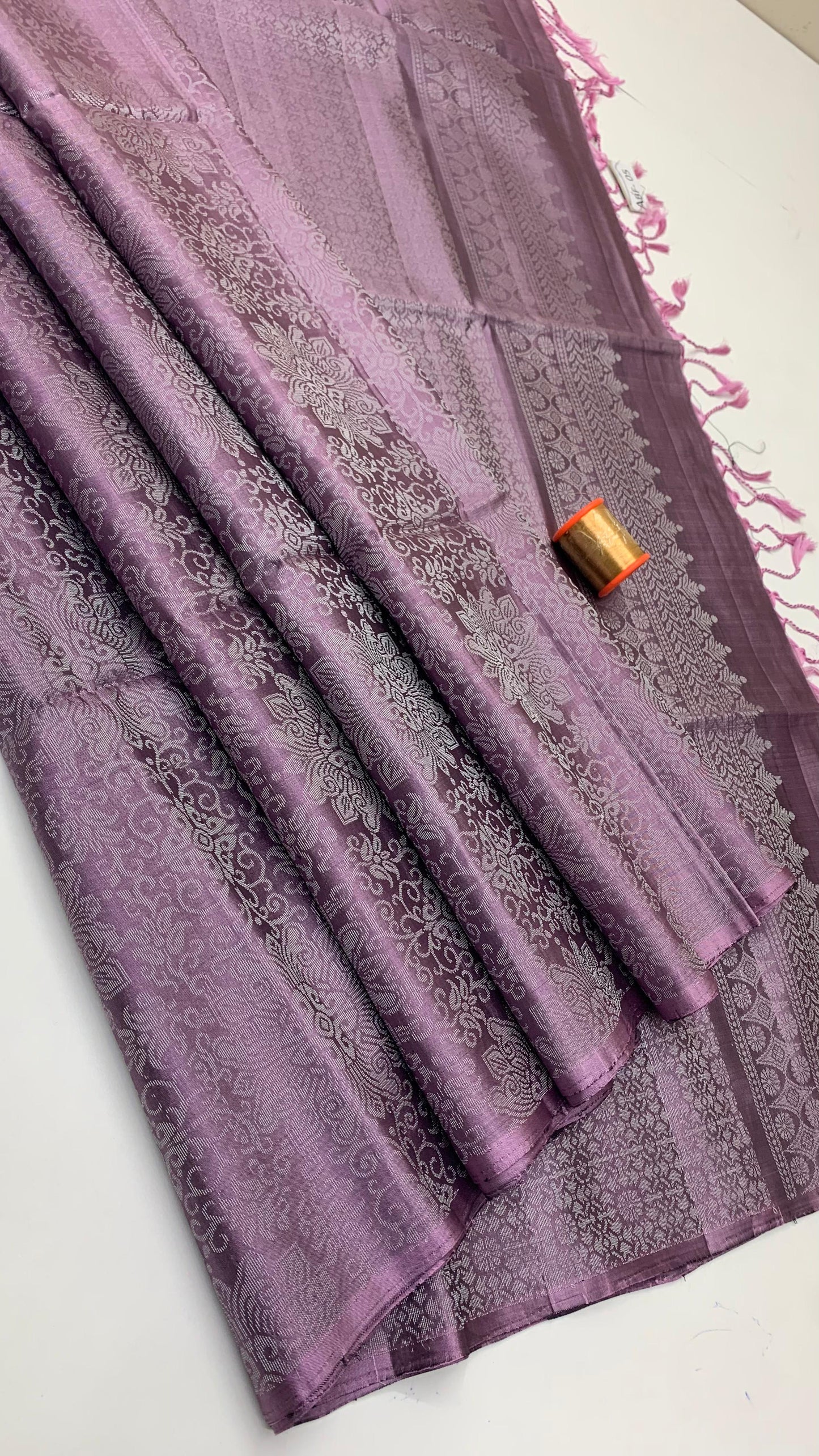 Pure handloom borderless  Bridal Double warp soft silk sarees collections