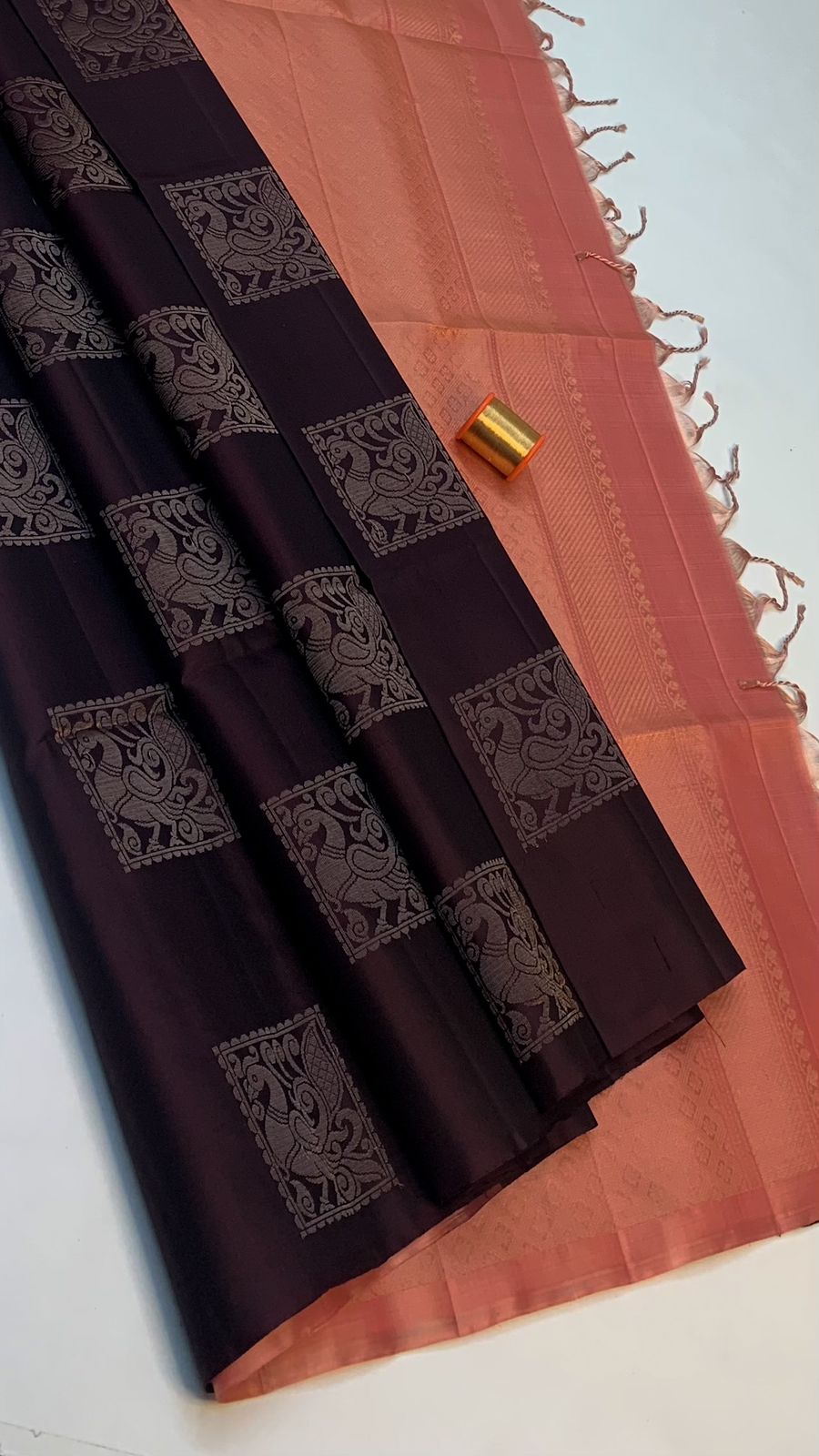 Pure handloom borderless Double warp soft silk sarees collections ..with contrast Pallu and blouse