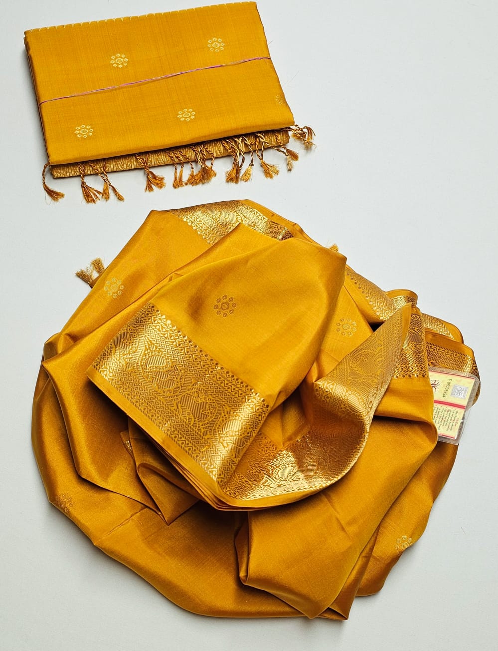 Pure handloom double warp kanchi silks saree