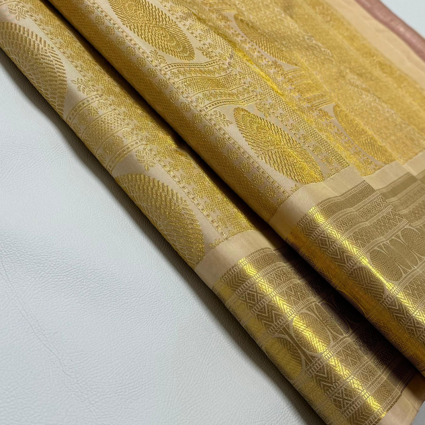 Kanchipuram pure silk handloom double warp self grand pallu and blouse *Bridal 1g* 
*SILK MARK TAG WITH HOLOGRAM*