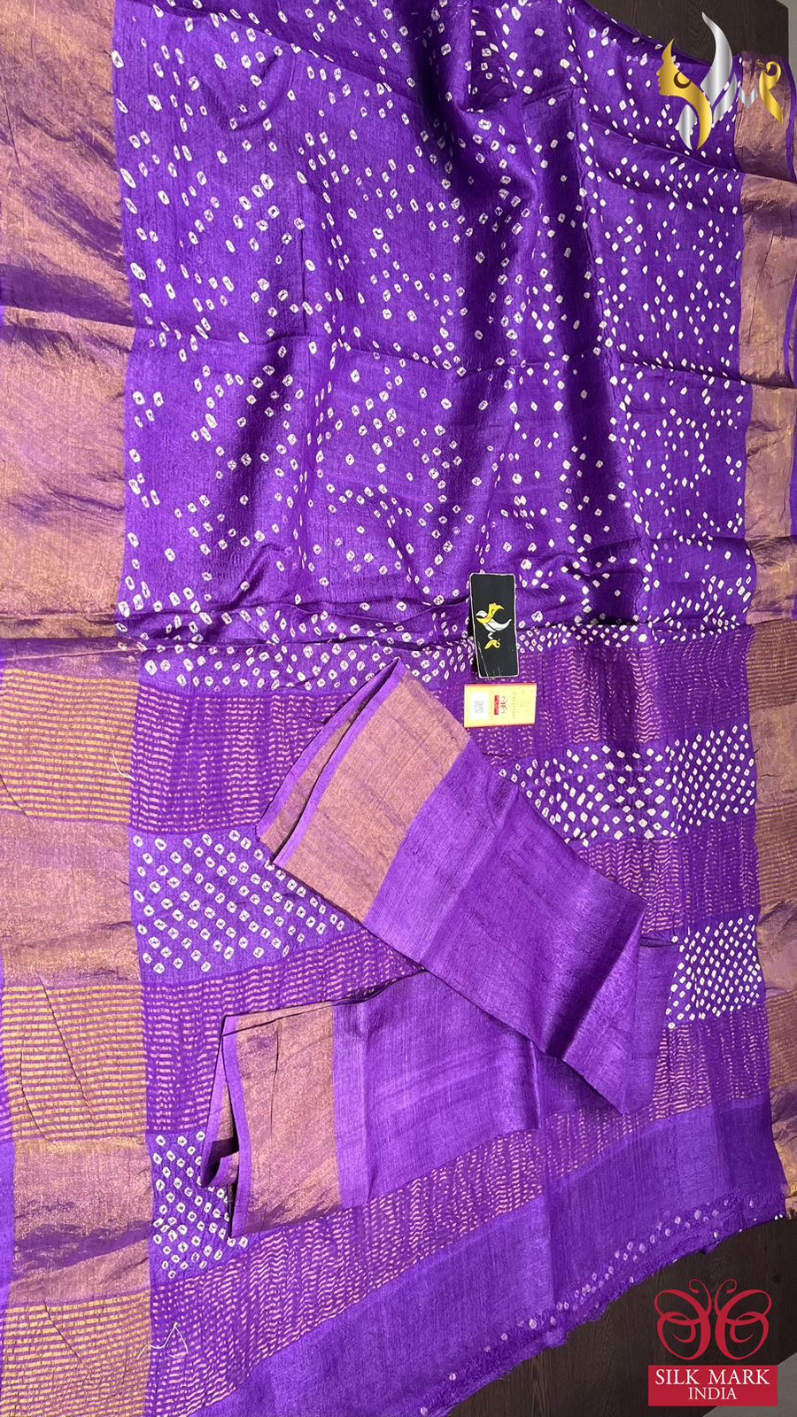 New launch work in ORIGINAL TUSSAR  SILK  WITH BANDHINI BANDHEJ HANDWORK*
Original TUSSAR BANDHINI BANDHEJ Silk sarees