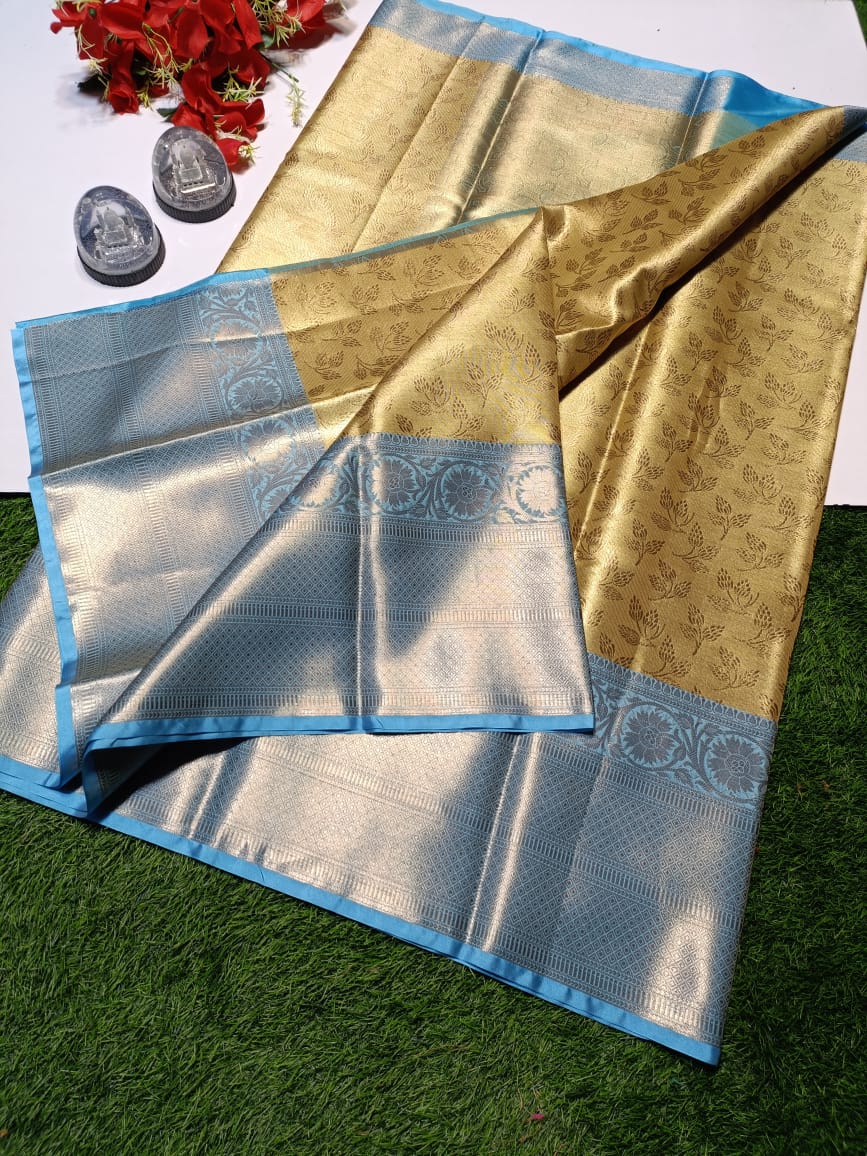 NEW LAUNCH BANARASI ZARI TISSUE SOFT SILK SAREE SATAN BORDER
DESINGER BLOUSE PIECE