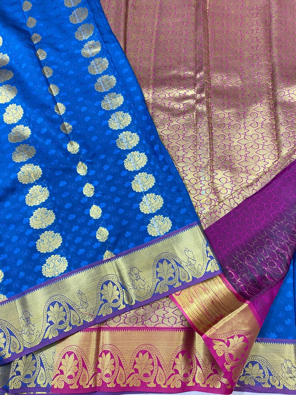 Kanchipuram Semi silk saree
Super quality 
beautiful embossed butta type sarees*