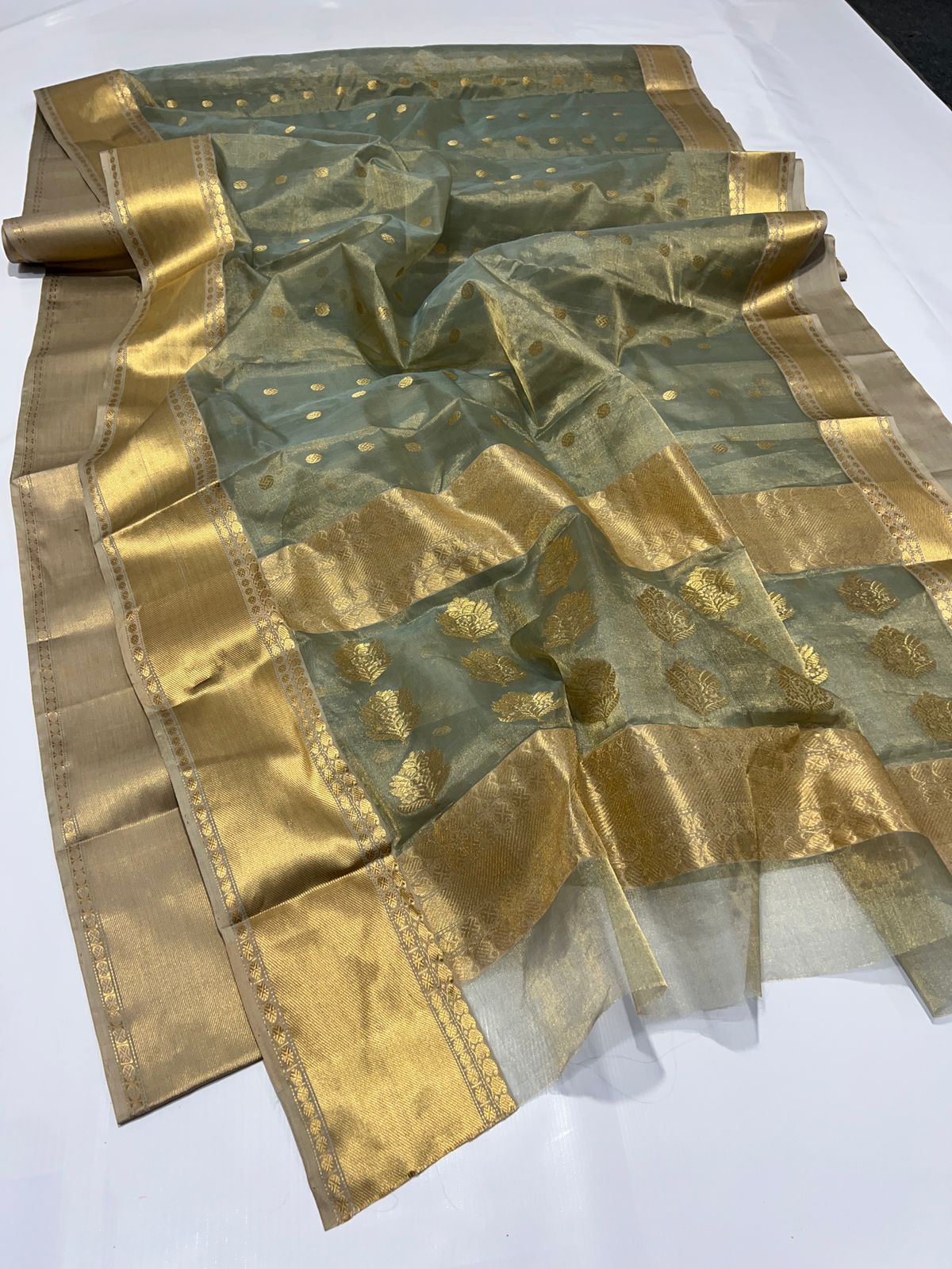 Katan silk tisu saree