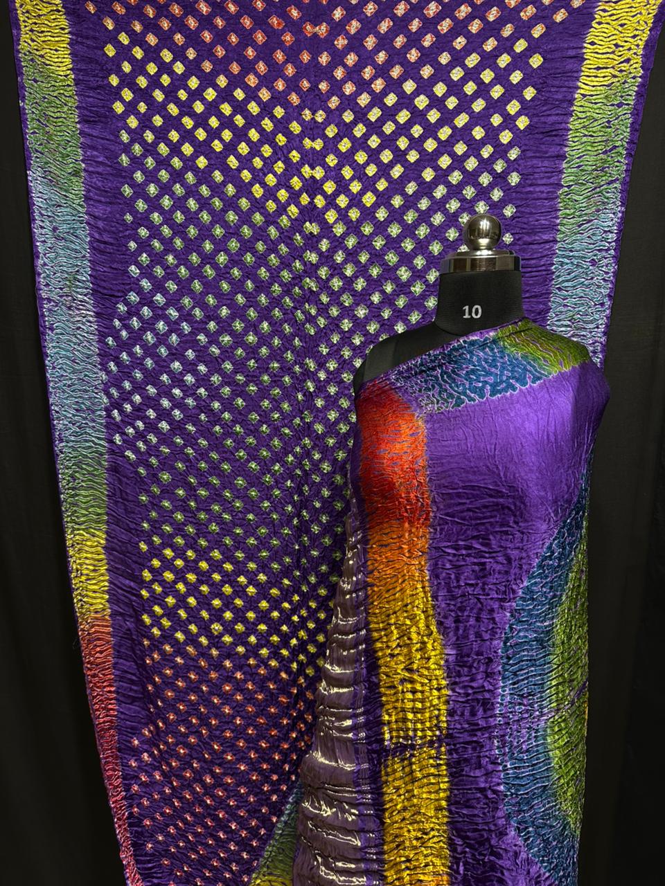 Sibori contrast Saree Fabric Modal Silk Multi Sibori dotts Heavy Tissue pallu
Handcrafted item
Best quality & color
Exclusive collection
