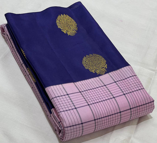 PURE ZARI QUALITY 
100 % PURE KANCHIPURAM HANDLOOM SILK SAREE WITH SILK MARK TAG