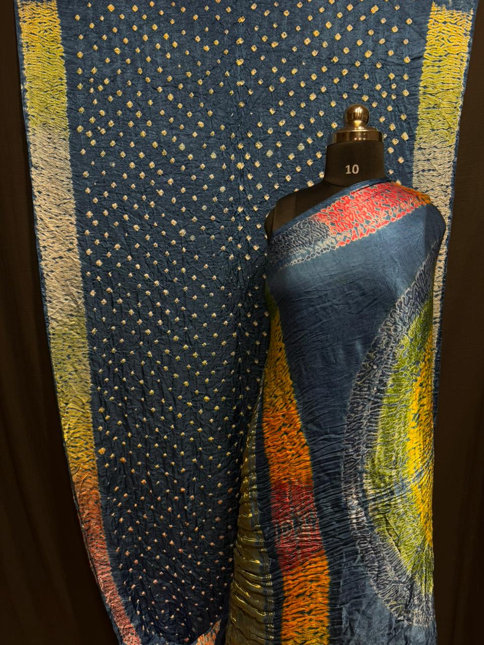 Sibori contrast Saree Fabric Modal Silk Multi Sibori dotts Heavy Tissue pallu
Handcrafted item
Best quality & color
Exclusive collection