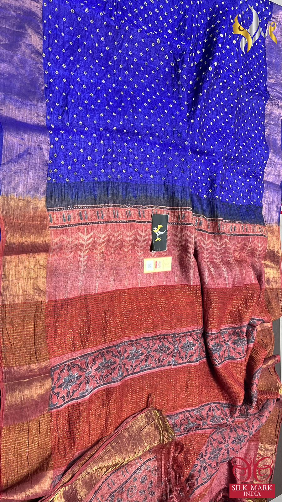 New launch work in ORIGINAL TUSSAR  SILK  WITH BANDHINI BANDHEJ HANDWORK*
Original TUSSAR BANDHINI BANDHEJ Silk sarees