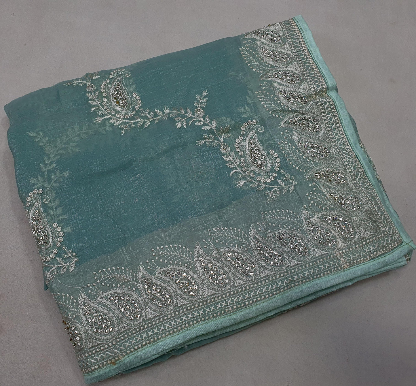 ALLOVER REASHAM JALL AND BORDER ON GEORGETTE* Saree