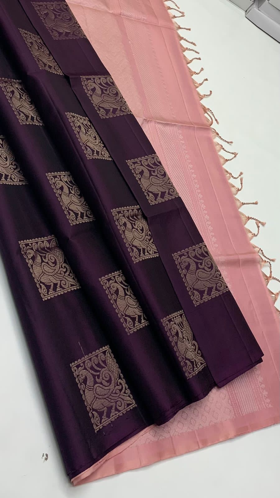 Pure handloom bhutta design borderless Double warp soft silk sarees collections ..with contrast Pallu and blouse