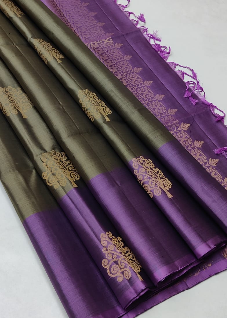Pure handloom Double warp soft silk saree
Without border