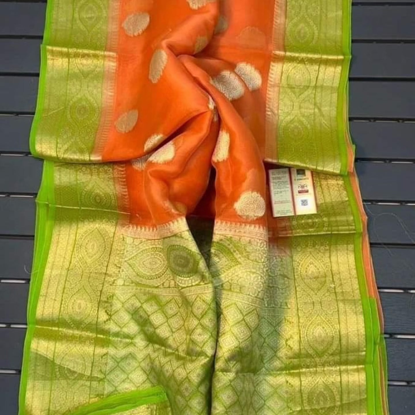 Banarasi Kora Organza Dyble Silk Sarees Good Quality Weaving Design