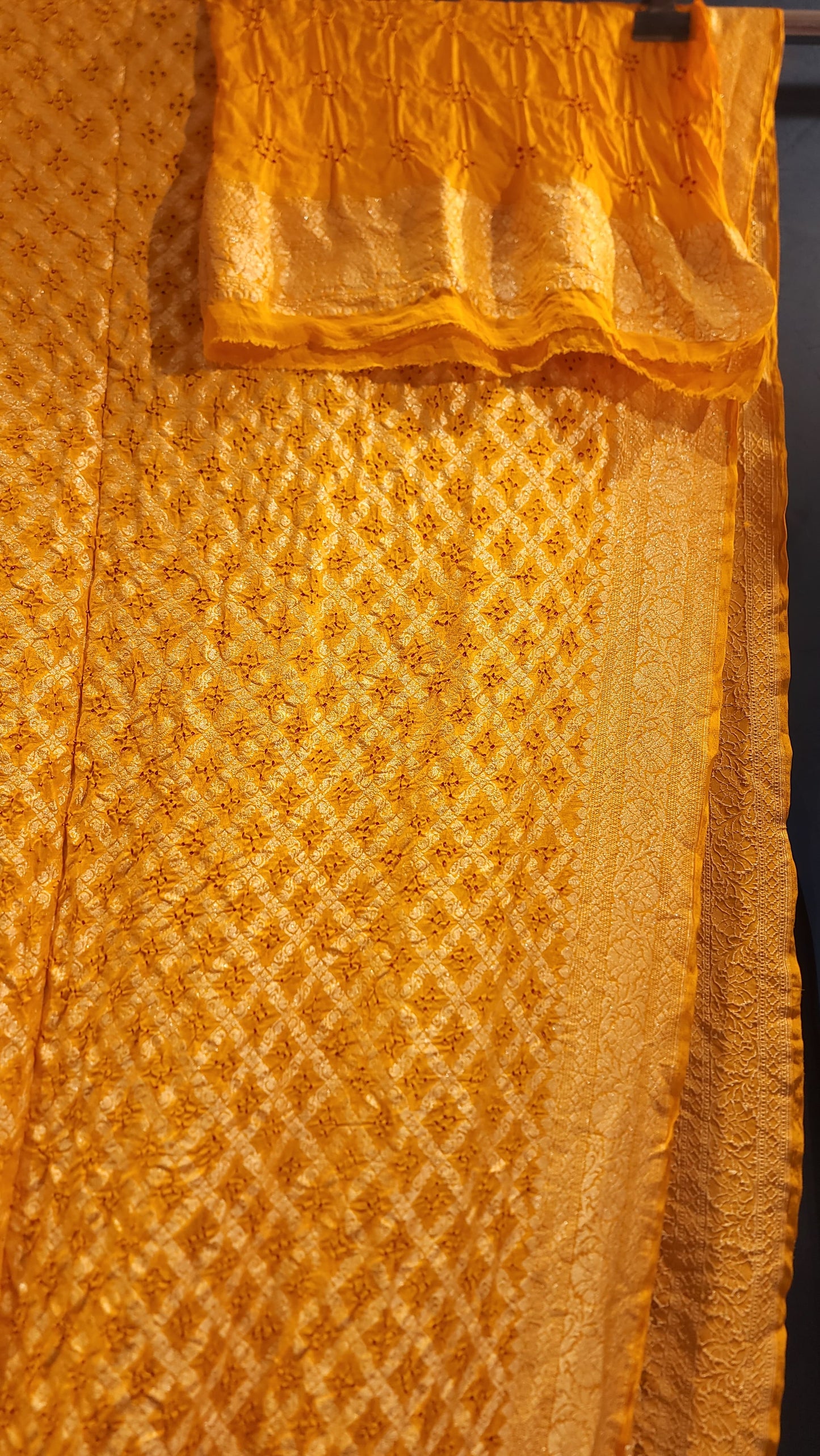 Pure banarasi georgette real neem zari upada saree