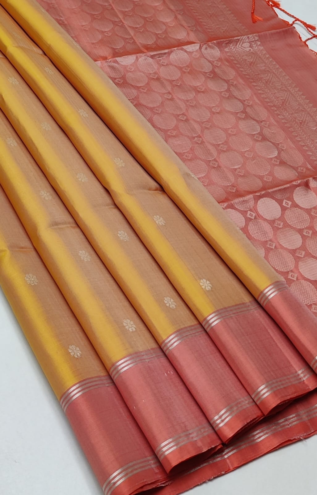 Pure handloom Double warp soft silk sareeFansy sarees
With silk mark certificate