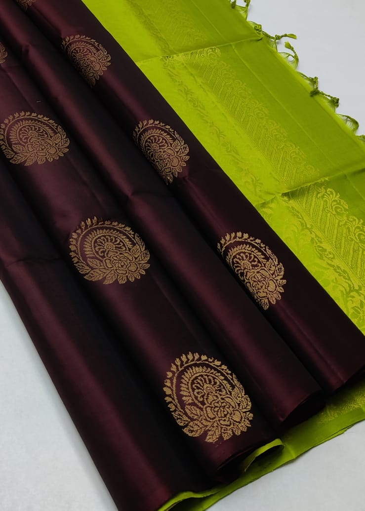 Pure handloom Double warp soft silk saree
Without border