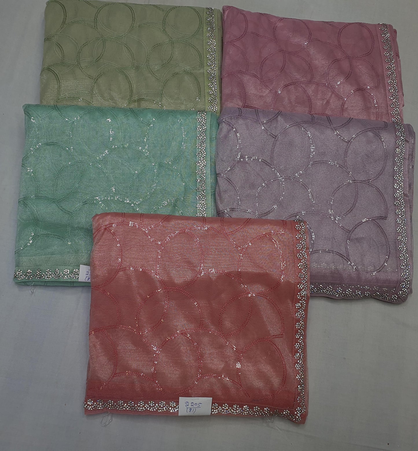 Allover self sequence work on jimmy choo*Saree