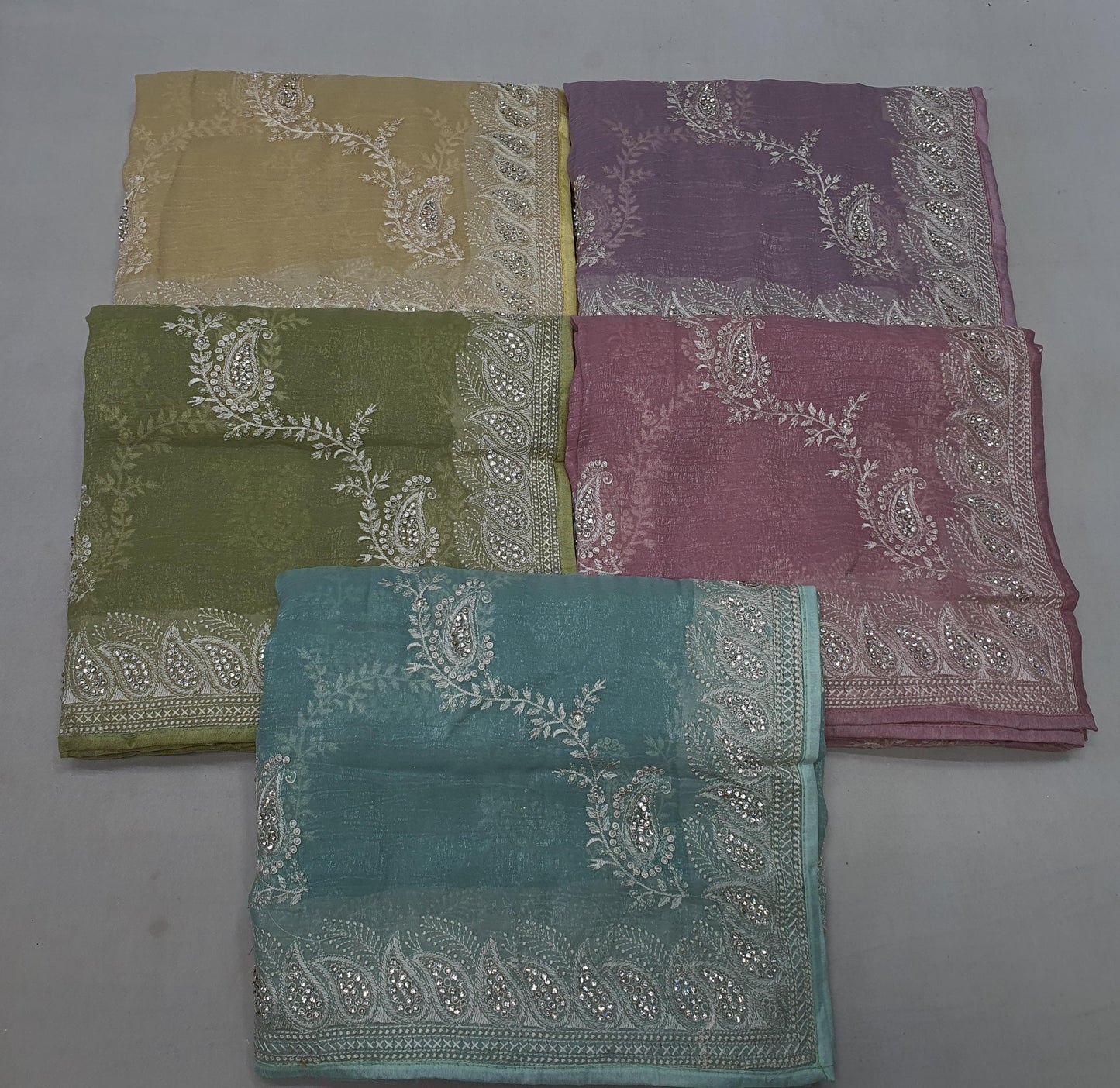 ALLOVER REASHAM JALL AND BORDER ON GEORGETTE* Saree