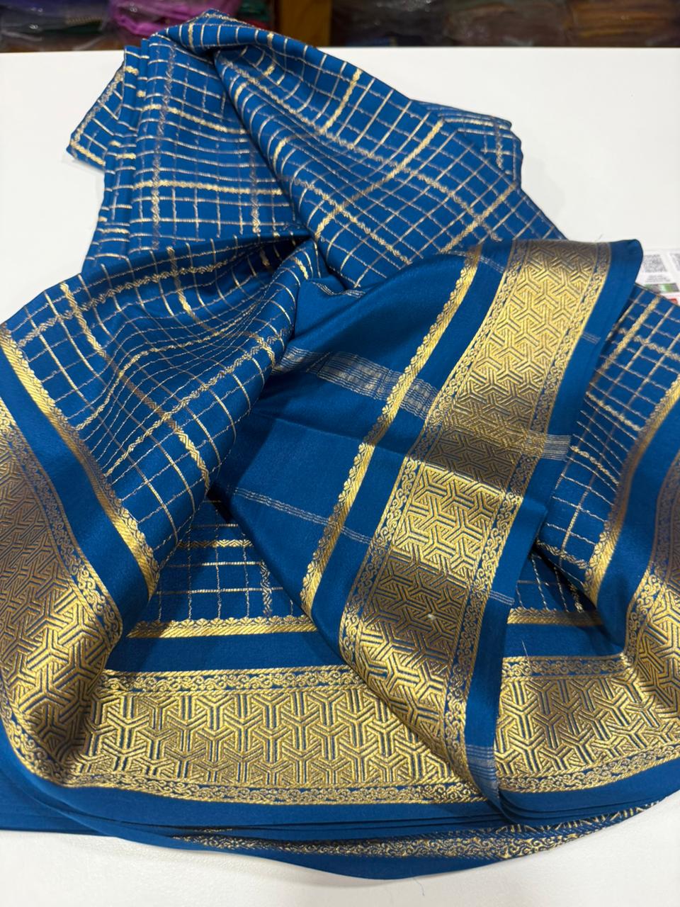 Pure Mysore silk sarees 
120grm thickness All exclusive pattern  with beautiful colour