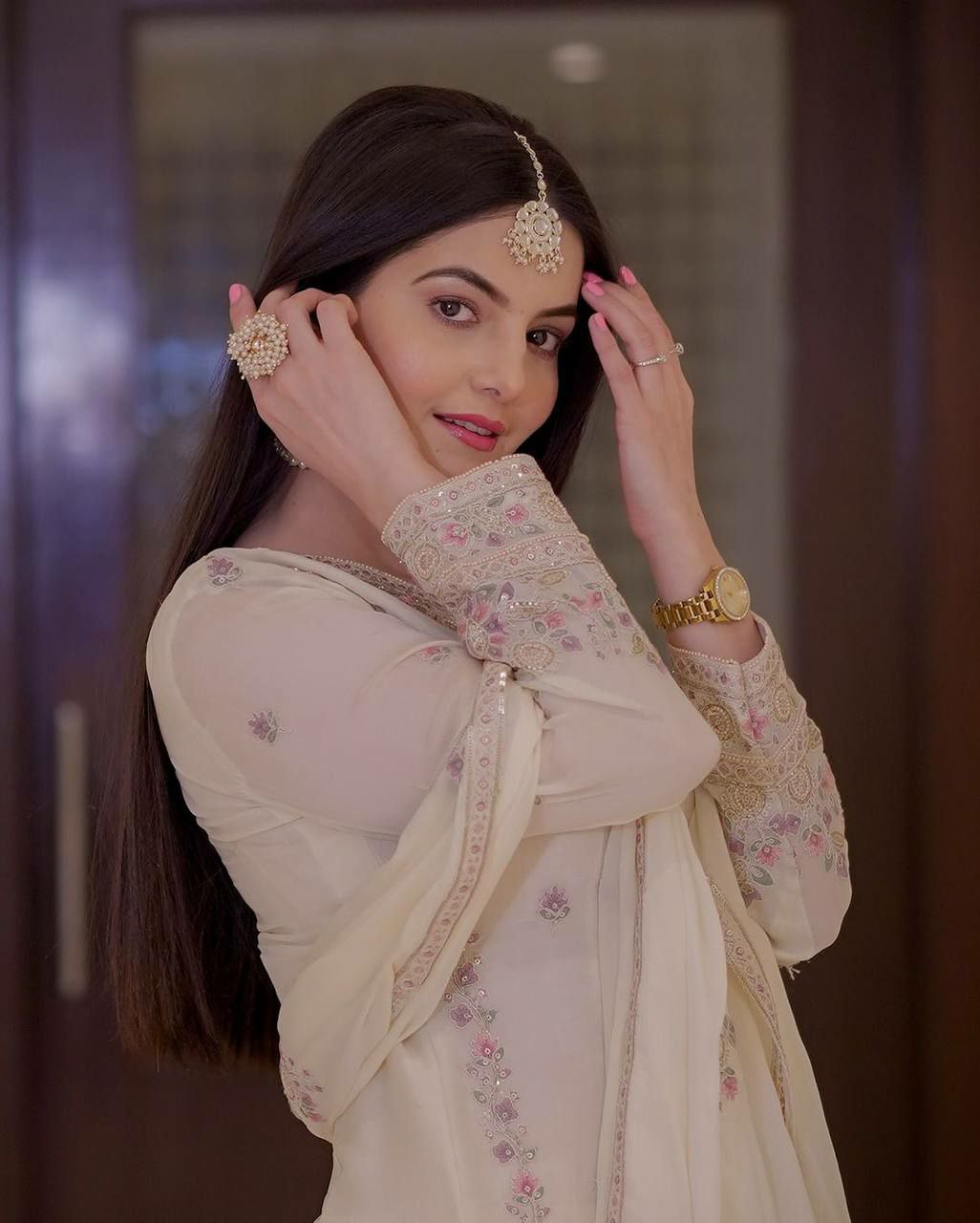 Designe sharara suit set Ready Made Collection Fancy Embroidery And Sequins Work Top - Plazzo With Dupatta
Set
