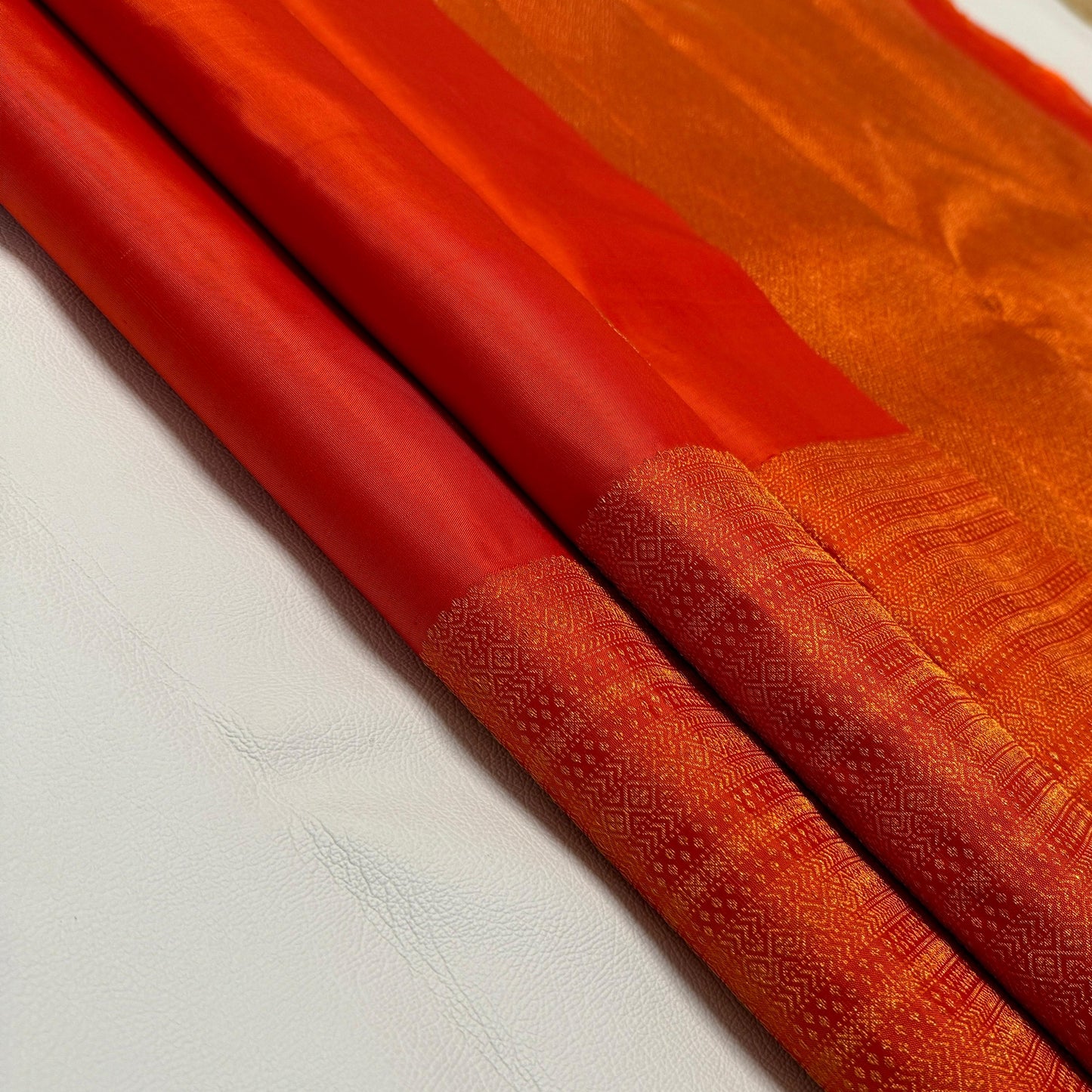 Kanchipuram pure silk handloom double warp self grand pallu and blouse *Double side turning border bridal* 
SILK MARK TAG WITH HOLOGRAM*