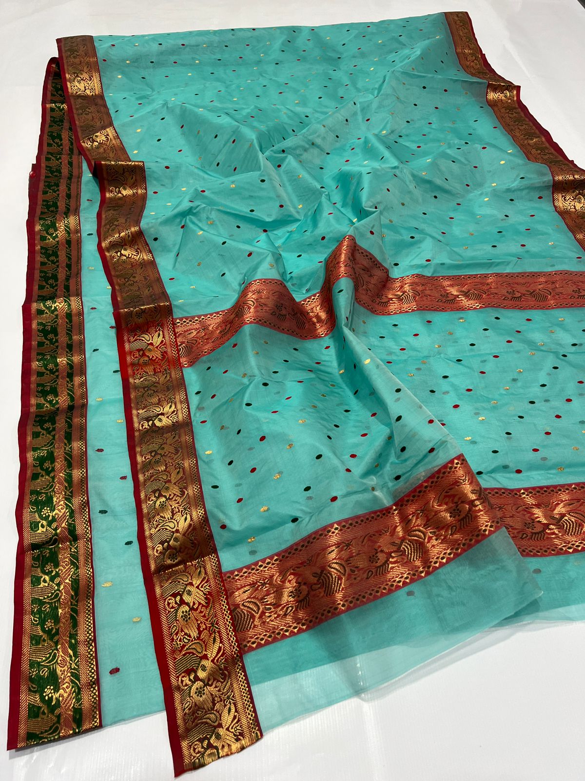 Katan silk ek nal motif saree