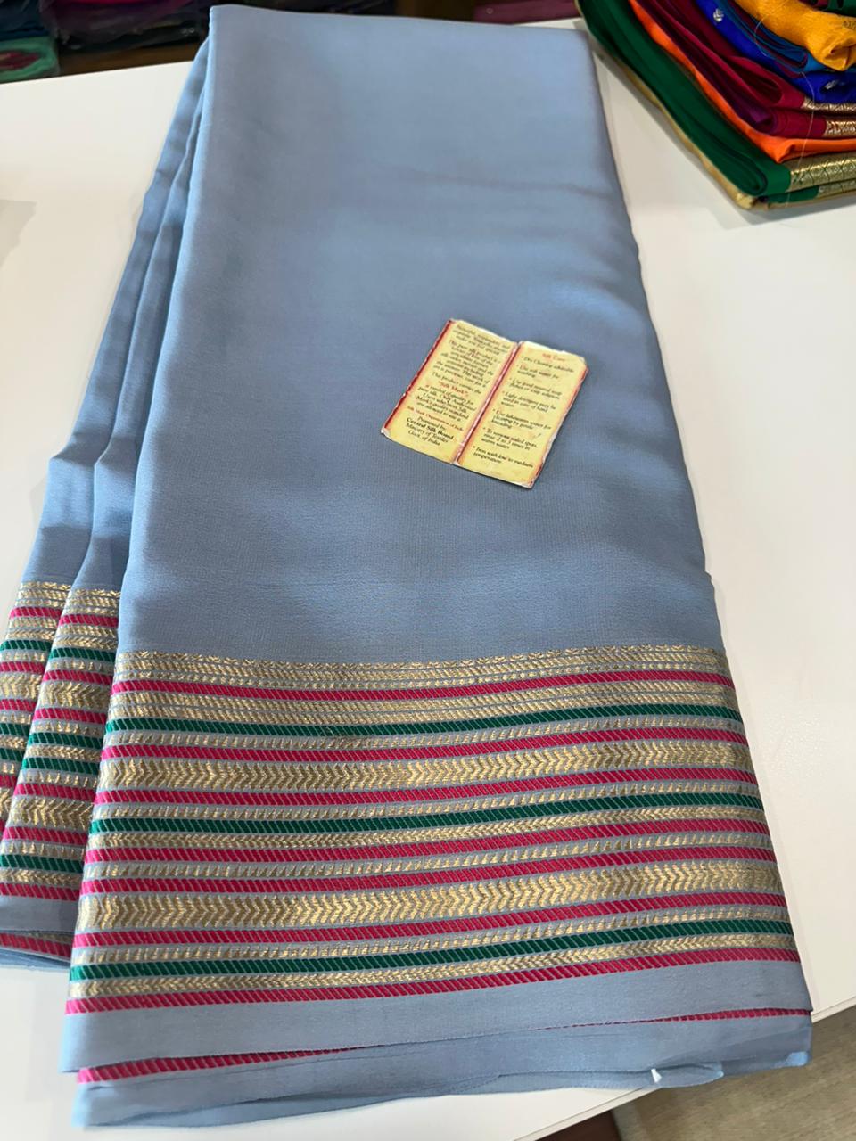 Pure  Mysore silk sarees 
110  grm thickness
Silk mark certified