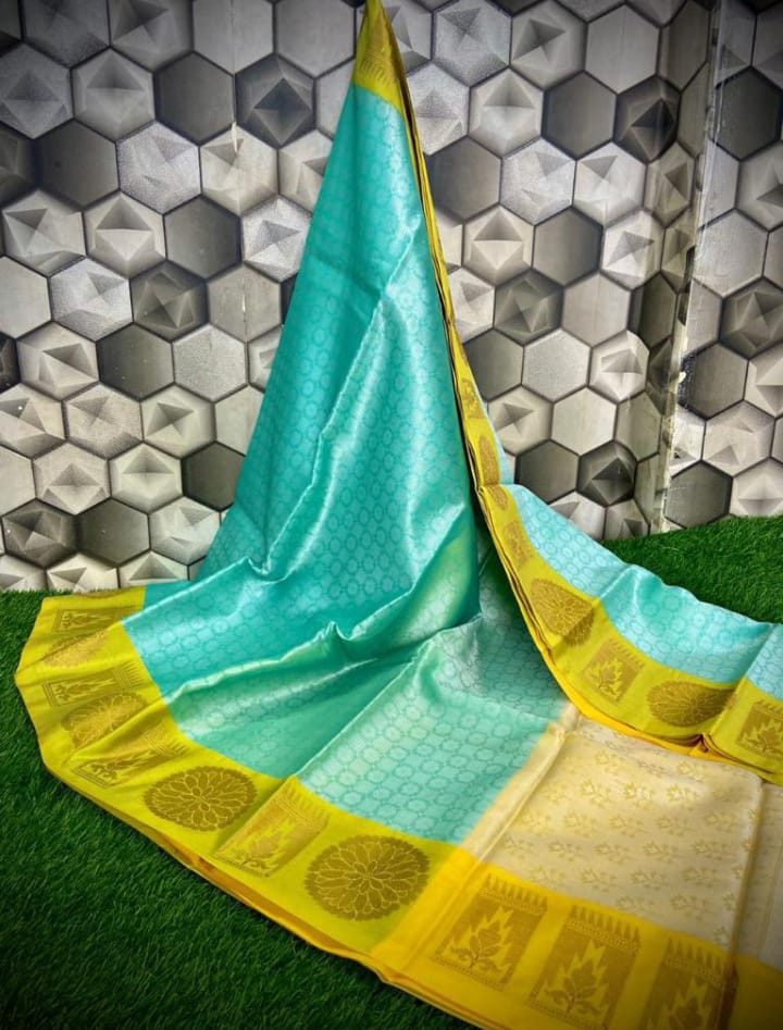 Handwoven Banarasi Kora Muslin Tanchui Saree*
Beautiful Kanchi Bodar Design Body*